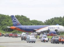 Batavia Air Over Run di Bandara Sepinggan