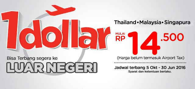 Tiket Promo AirAsia Jakarta Singapura Hanya 1 Dollar